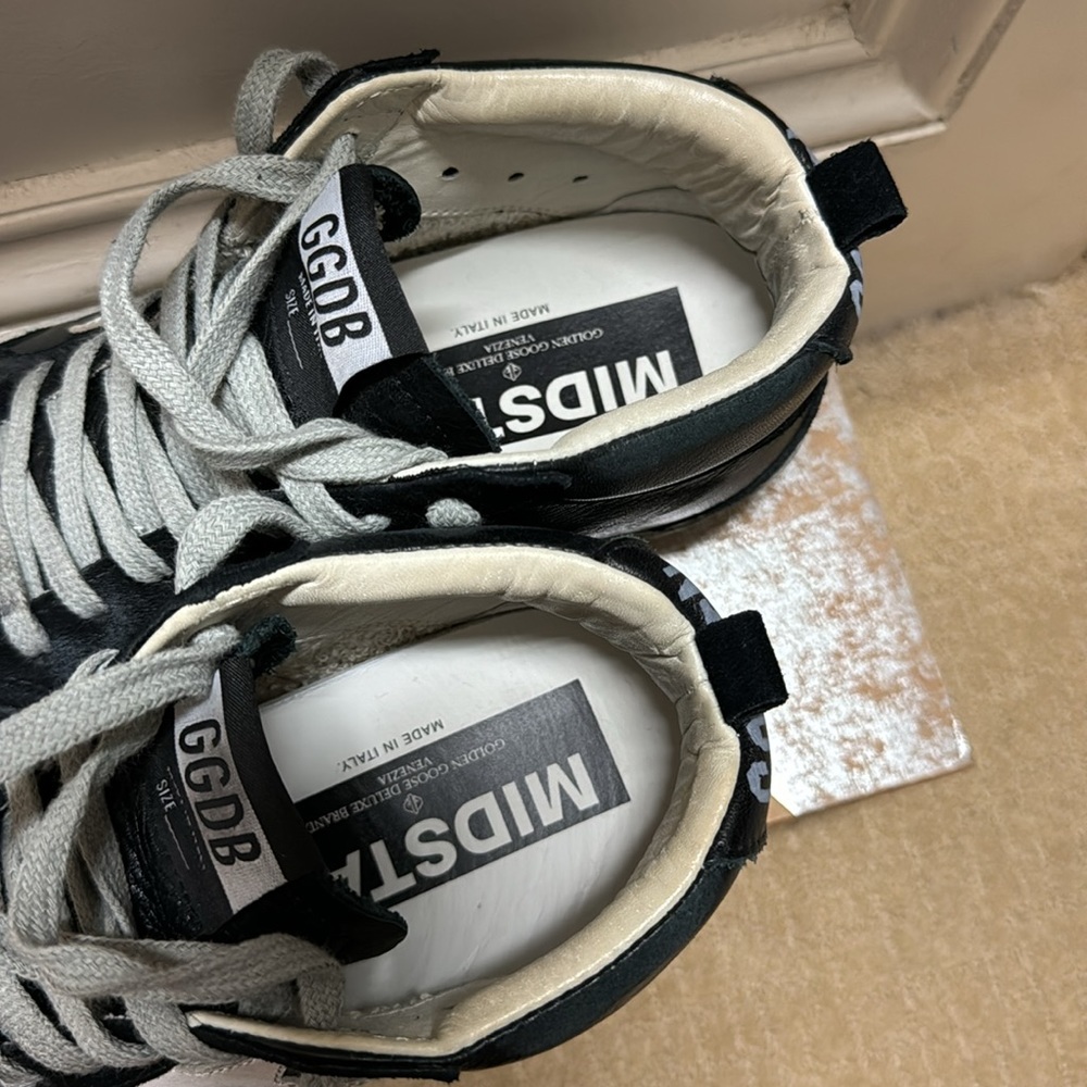 Golden Goose Mid Star 🦄 Black/White 36 🖤 - Picture 8 of 12